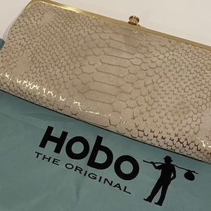 Hobo Cream Suede Wallet / Clutch